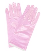 Korte satin handsker, lyserøde